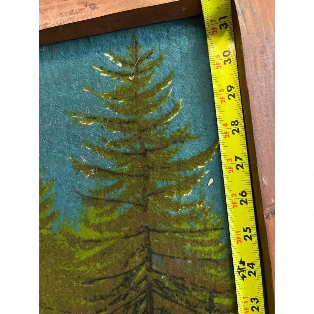 Vintage Wild Horses Woven Tapestry  Wall Hanging‎ Mountain Lake Landscape 49x31
